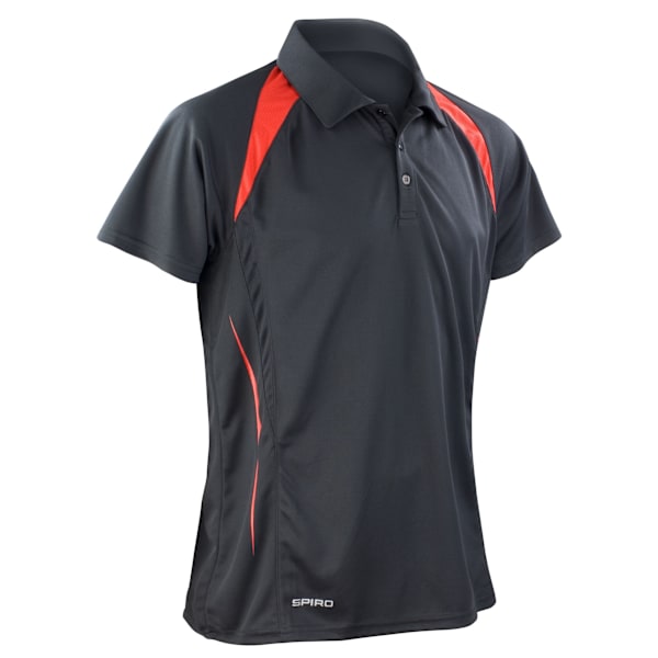 Spiro Herr Team Spirit Poloskjorta L Svart/Röd Black/Red L