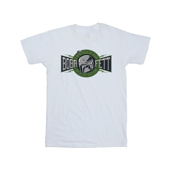 Star Wars: The Book Of Boba Fett Mens New Outlaw Boss T-Shirt 4 White 4XL
