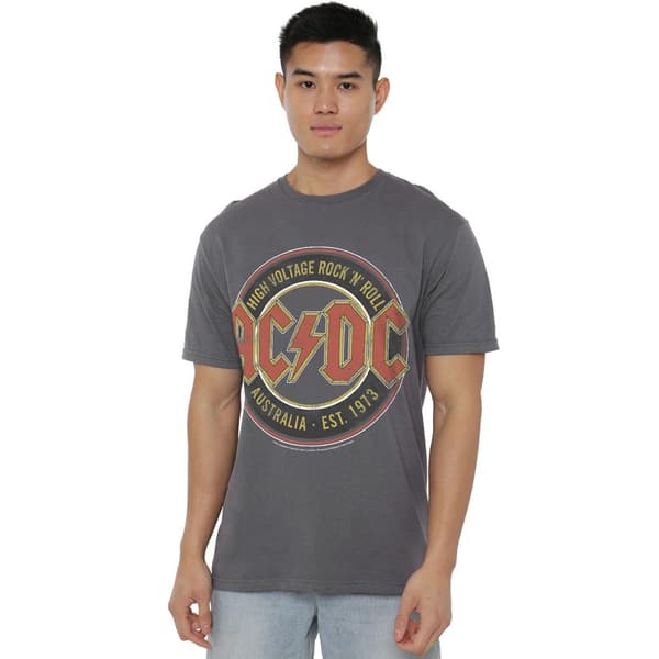 AC/DC Herr Est. ´73 T-Shirt S Kolgrå Charcoal S