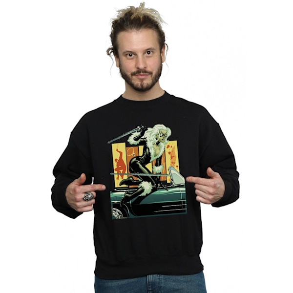 Marvel Herr Svart Katt Bil Sweatshirt 5XL Svart Black 5XL