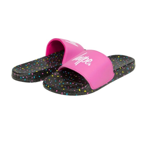 Hype Girls Pastel Leopard Print Sliders 3 UK Multicoloured Multicoloured 3 UK