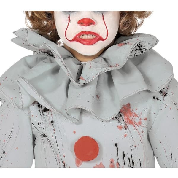 Fiestas Guirca Barn/Barn Clown Kostym Set 5-6 År Grå/ Grey/Red 5-6 Years