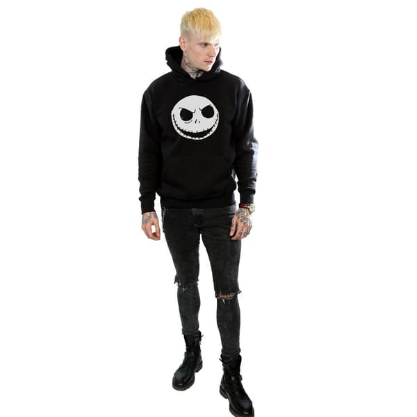 Nightmare Before Christmas Herr Jack Skellington Ansikte Bomullströja Black S