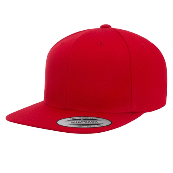 Yupoong Flexfit Unisex Plain Classic 5 Panel Snapback Cap One s Red One size