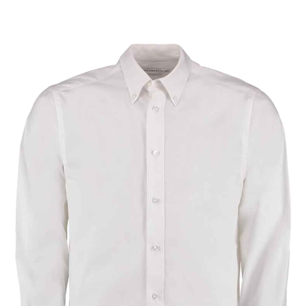 Kustom Kit Herr City Långärmad Business Skjorta 15.5 tum Vit White 15.5inch