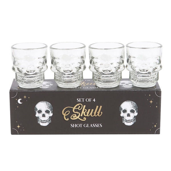 Something Different Skull Shot Glass Set (4-pack) One Size C Clear One Size
