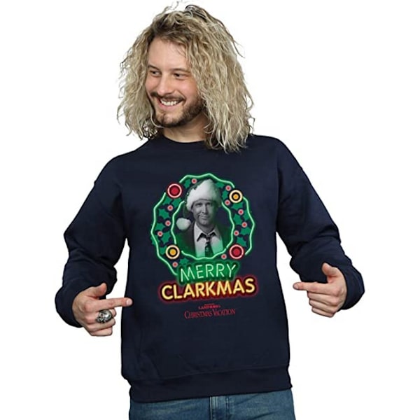 National Lampoon's Christmas Vacation Herr Greyscale Clarkmas C Navy Blue S