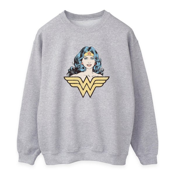 Wonder Woman Dam/Dam Gaze Sweatshirt S Heather Grey Heather Grey S