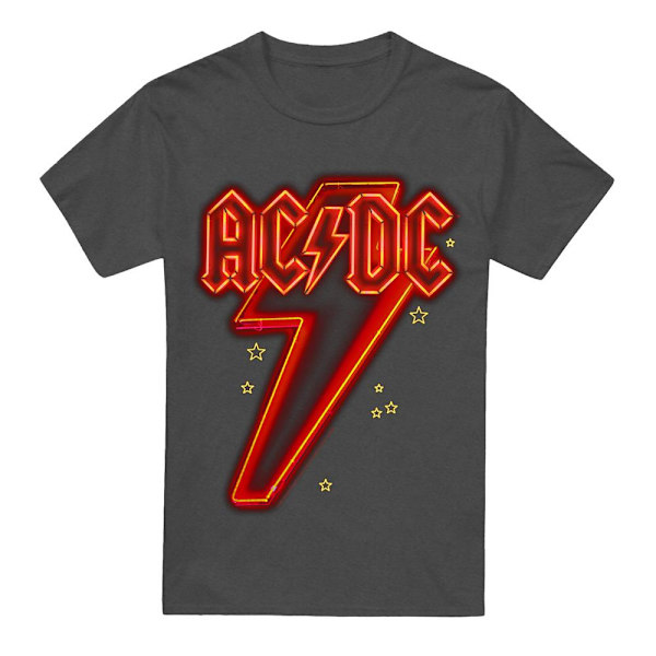 AC/DC Unisex Vuxen Neon Bolt T-Shirt L Kolgrå Charcoal L