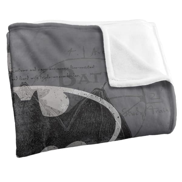 Batman Arcane Logotyp-filt 91 cm x 147 cm Grå Grey 91cm x 147cm