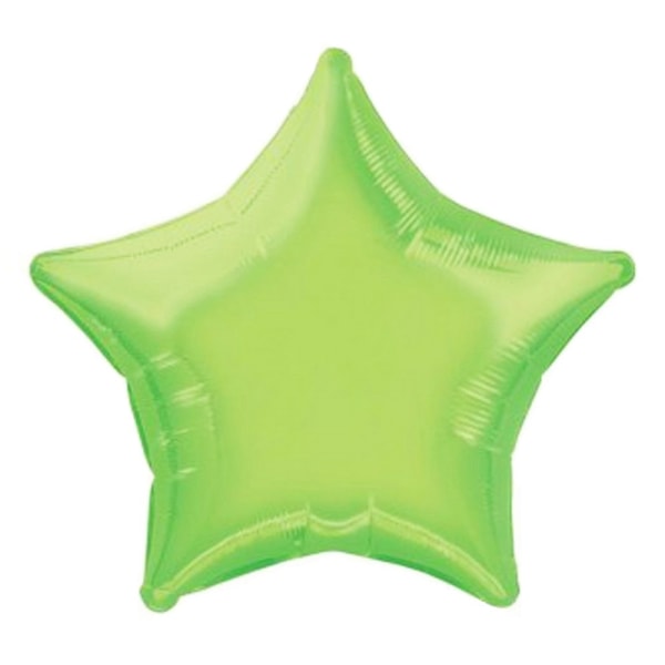 Unik feststjärna folieballong (pack med 5) 20 i limegrön Lime Green 20in