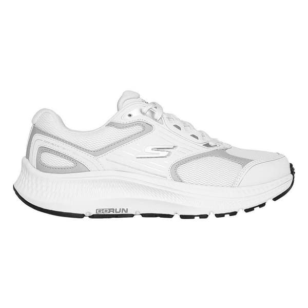 Skechers Dam Go Run Consistent 2.0 Advantage Läder White/Silver 6.5 UK