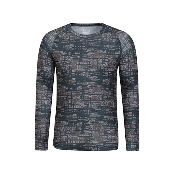 Mountain Warehouse Herr Talus Tryckt Långärmad Termisk Topp Black 4XL