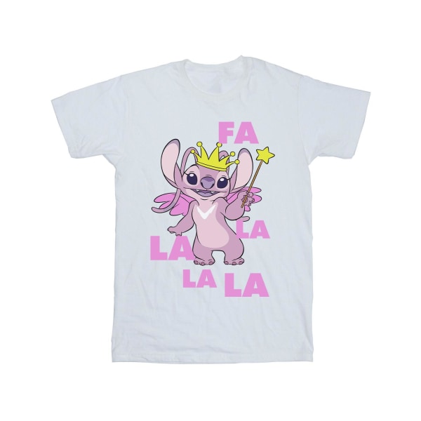 Disney Mens Lilo & Stitch Angel Fa La La T-shirt XL Vit White XL