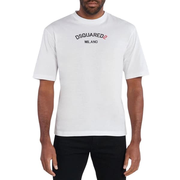 DSquared2 Herr Milano Logotyp T-shirt M Vit White M