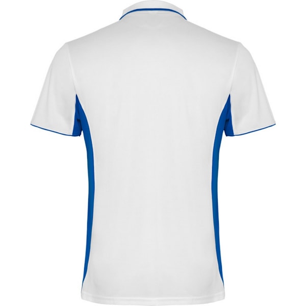 Roly Unisex Vuxen Montmelo Kortärmad Sportpolotröja L Vit White/Royal Blue L