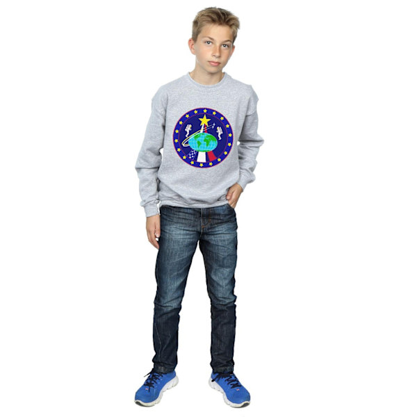 NASA Boys Classic Globe Astronauts Sweatshirt 9-11 år Sport Sports Grey 9-11 Years