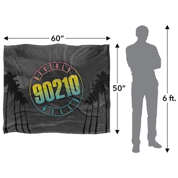 90210 Beverly Hills Silky Palm Tree Supersoft-filt One Size White One Size