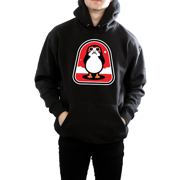 Star Wars Herr The Last Jedi Porgs Badge Hoodie L Svart Black L
