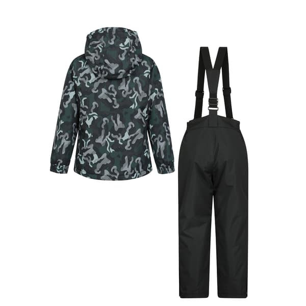 Mountain Warehouse Barn/Barn Kamouflage Skidjacka & Byxor Set Black 9-10 Years