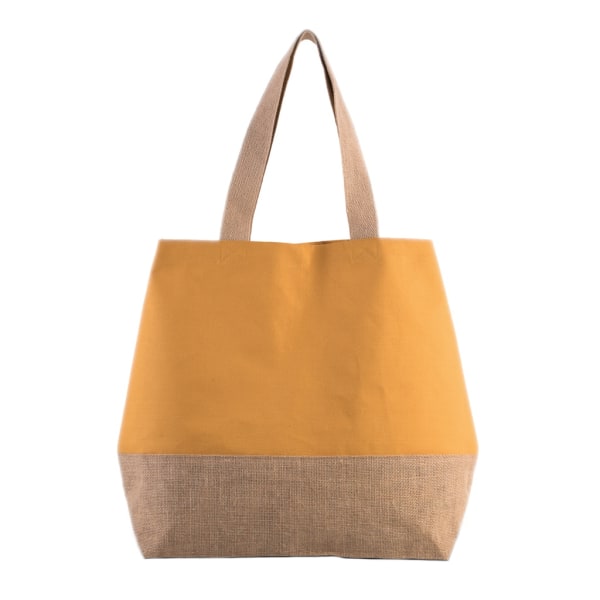 Kimood Canvas And Jute Shopper Bag One Size Spikummin Gul/Natura Cumin Yellow/Natural One Size