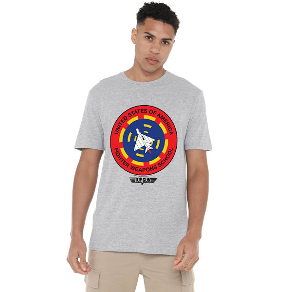 Top Gun Herr Fighter Weapons School T-Shirt S Sport Heather Sport Heather S