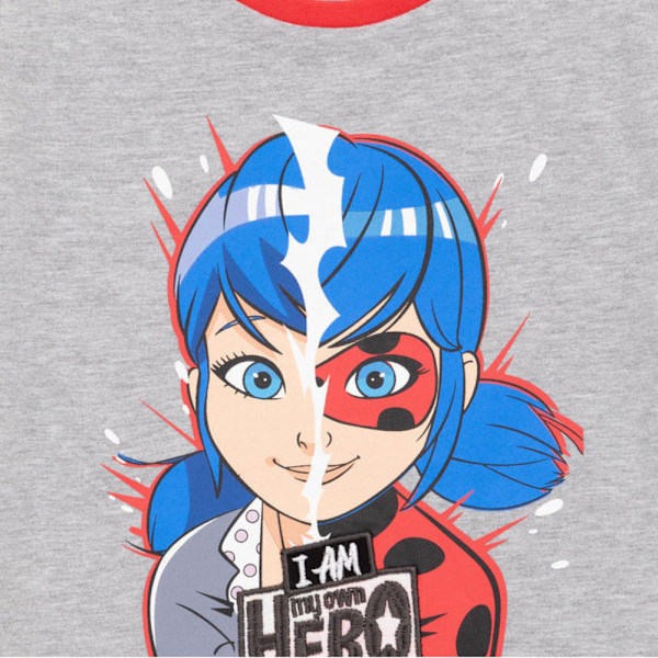 Miraculous Girls I Am My Own Hero! Pyjamas Set 3-4 År Heather Heather Grey/Red/Black 3-4 Years