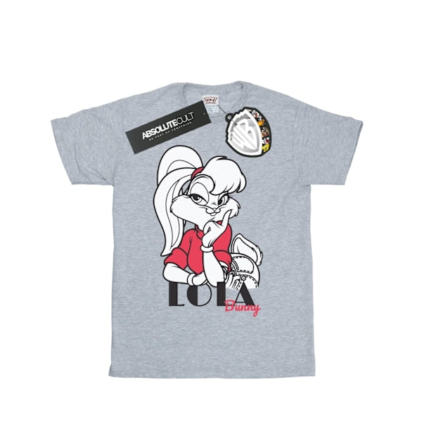 Looney Tunes Girls Lola Bunny Bomull T-shirt 7-8 År Sport Grå Sports Grey 7-8 Years
