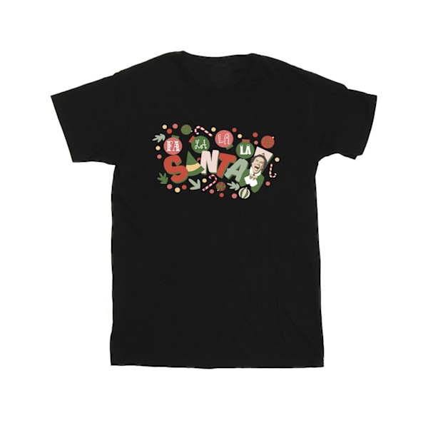 Elf Girls Santa Fa La La Bomull T-shirt 12-13 år Svart Black 12-13 Years