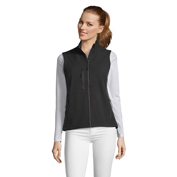 SOLS Dam/Kvinnor Rallye Soft Shell Bodywarmer Jacka M Svart Black M