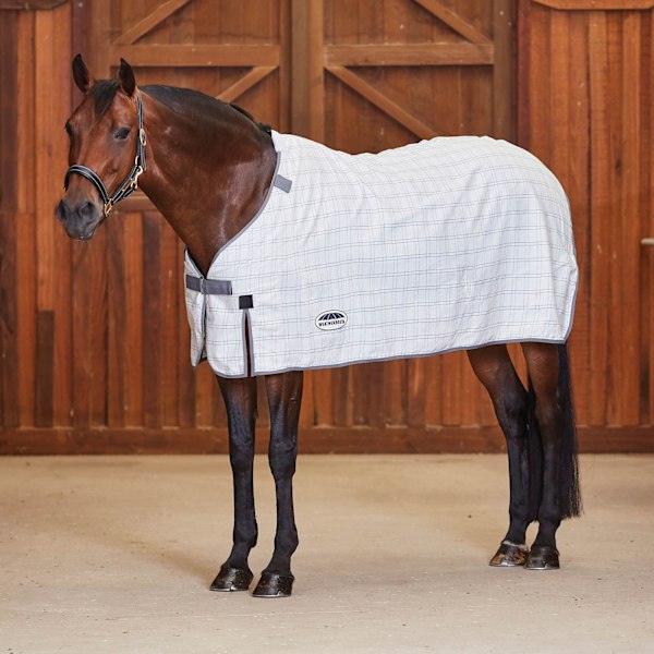 Weatherbeeta Comfitec Standard-Neck Bomullsunderlägg för Hästtäcke 7´ 3 White/Grey 7´ 3