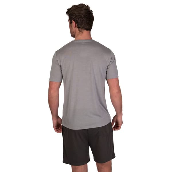 Light And Shade Herr Crew Neck Kort Pyjamasset S Ljusgrå Ma Light Grey Marl/Charcoal S