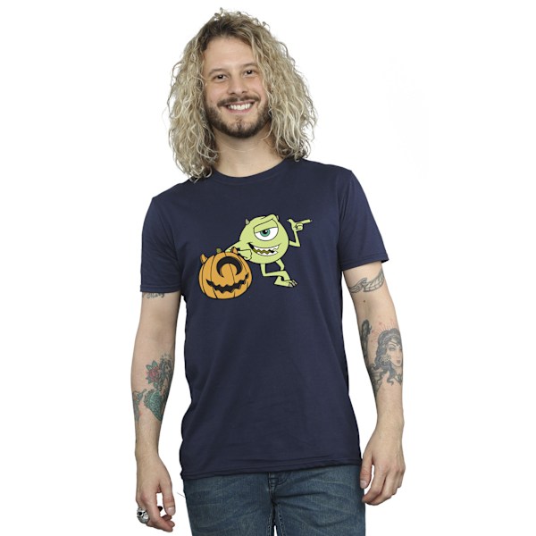 Monsters Inc Herr Mike Pumpa Bomulls T-shirt M Marinblå Navy Blue M