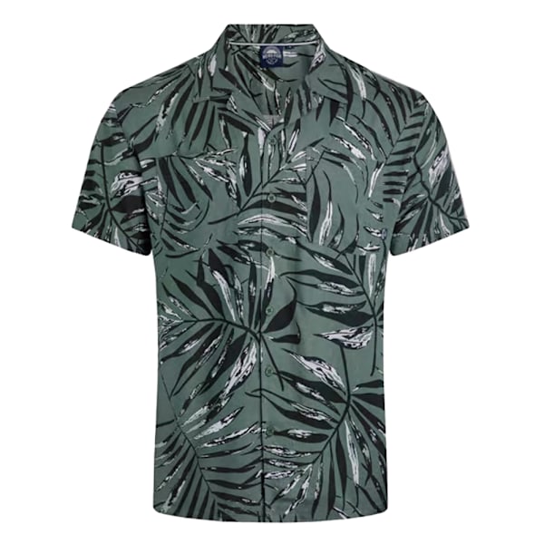 Weird Fish Holborn Hawaiian Eco Viscose Skjorta för män 4XL Army Gre Army Green 4XL
