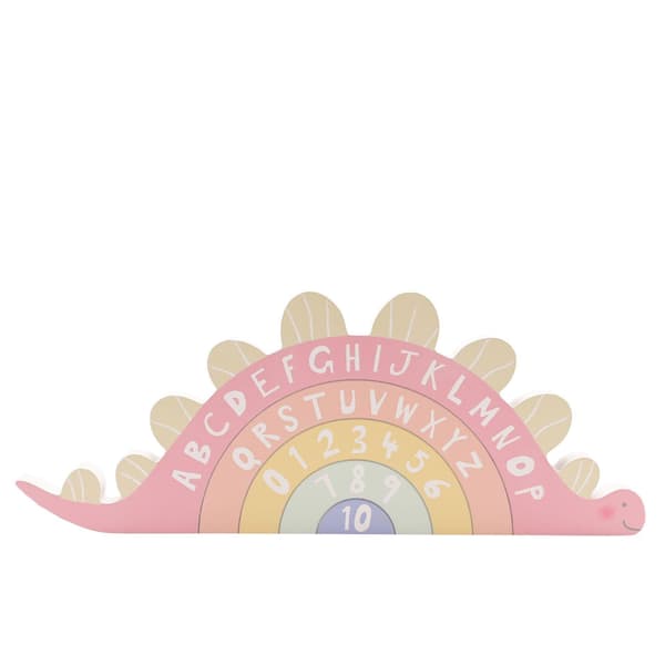 Petit Cheri Dinosaurieplatta - Bokstäver & Siffror One Size Rosa Pink One Size