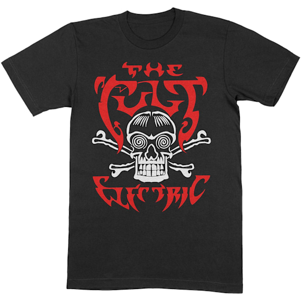 The Cult Unisex Adult Electric Cotton T-Shirt L Svart/Röd/Vit Black/Red/White L