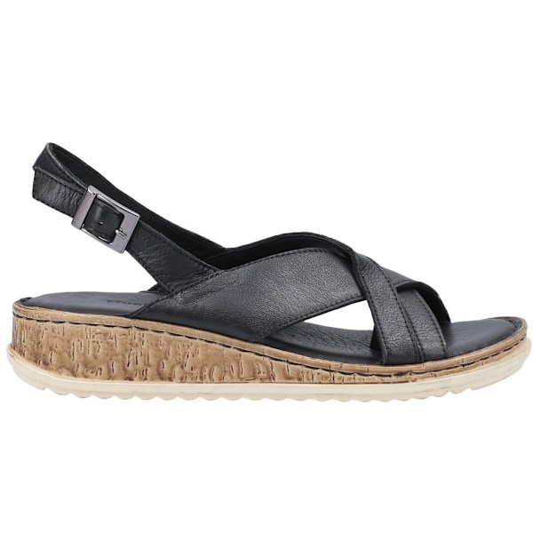 Hush Puppies Dam/Damer Elena Läder Kilklackssandal 7 UK Svart Black 7 UK