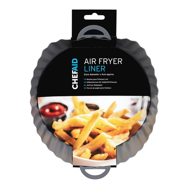 Chef Aid Silikon Air Fryer Foderbricka Rund 21 x 4cm En Storlek One Colour One Size