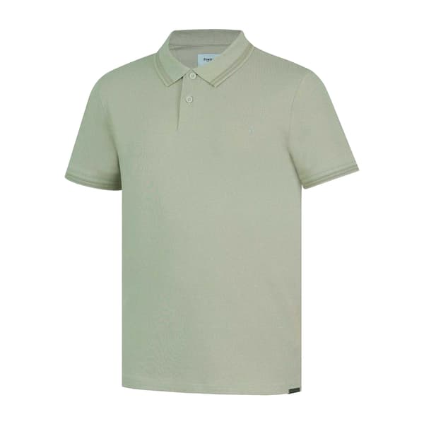 Firetrap Lazer Logo Pikétröja i bomull för män S Beige Beige S