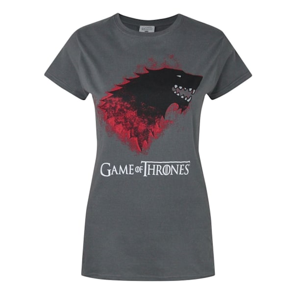 Game of Thrones Dam/Damer Blodig Direwolf Stark T-shirt L C Charcoal L