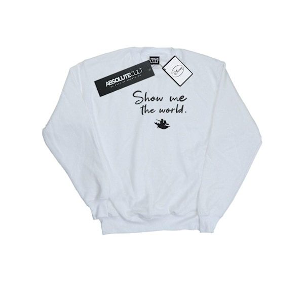 Disney Girls Aladdin Show Me The World Sweatshirt 5-6 år Vit White 5-6 Years