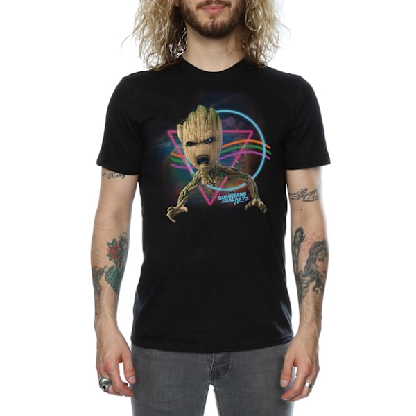 Guardians Of The Galaxy Mens Baby Groot Neon Bomull T-Shirt L B Black L