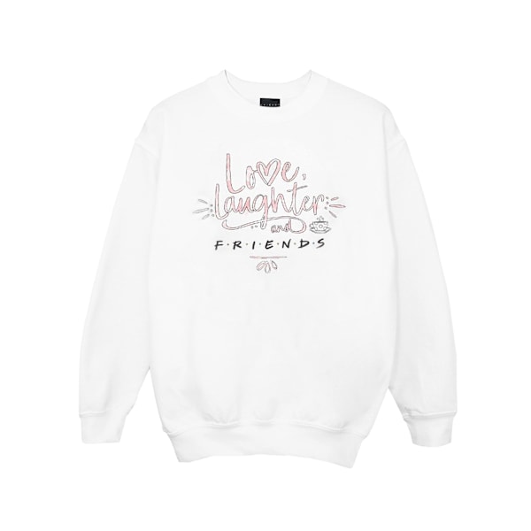 Friends Girls Love Laughter Sweatshirt 12-13 år Vit White 12-13 Years