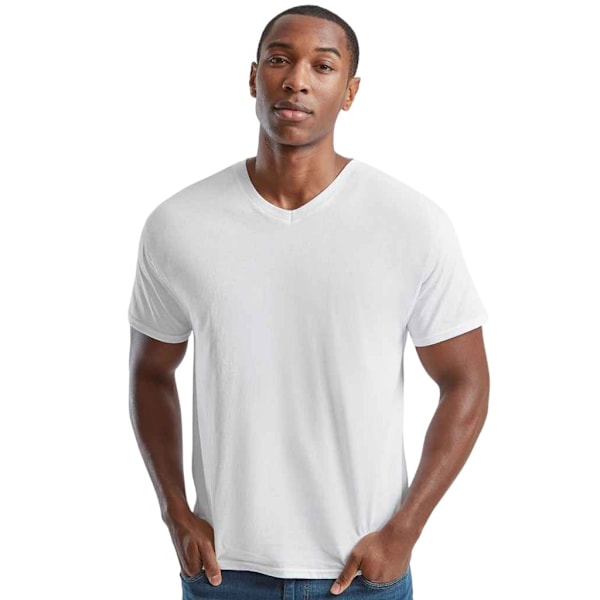 Fruit of the Loom Original V-hals T-shirt L Vit White L
