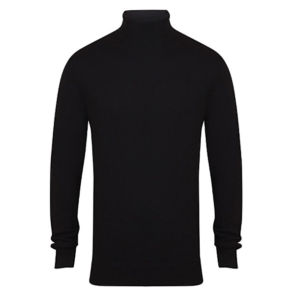 Henbury Herr Roll Neck Sweatshirt XS Svart Black XS