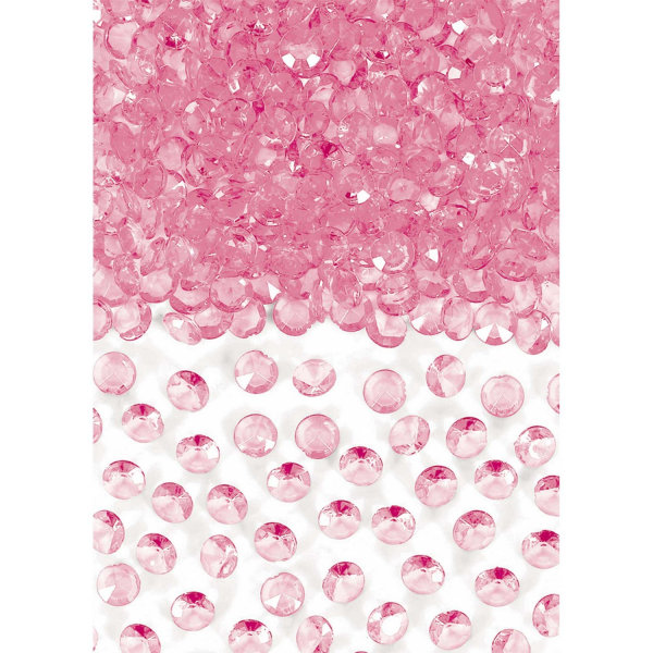 Amscan Acrylic Gem Confetti One Size ljusrosa Light Pink One Size