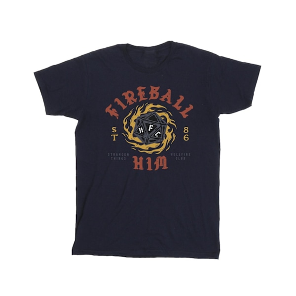 Netflix Stranger Things Fireball Dice 86 T-shirt 3XL Marinblå Navy Blue 3XL