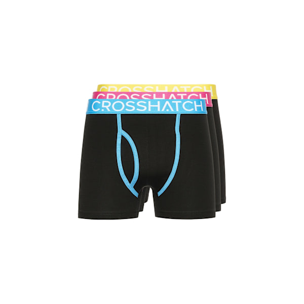 Crosshatch Mens Trioglow Boxer Shorts (3-pack) L Svart Black L