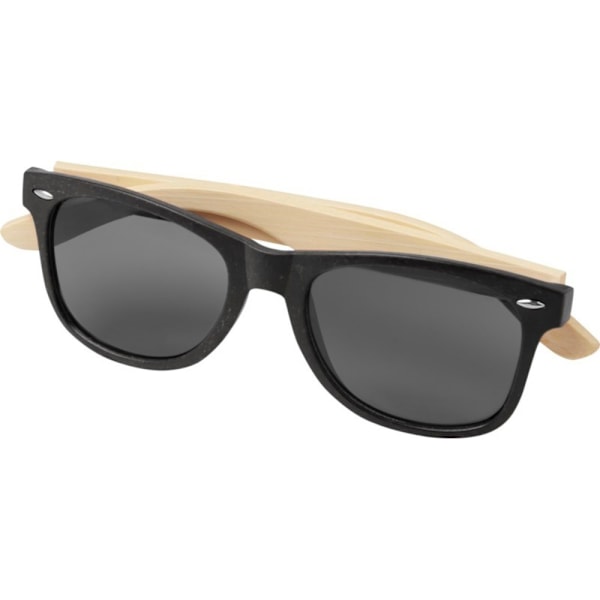 Avenue Sun Ray Bambu Solglasögon One Size Solid Black Solid Black One Size