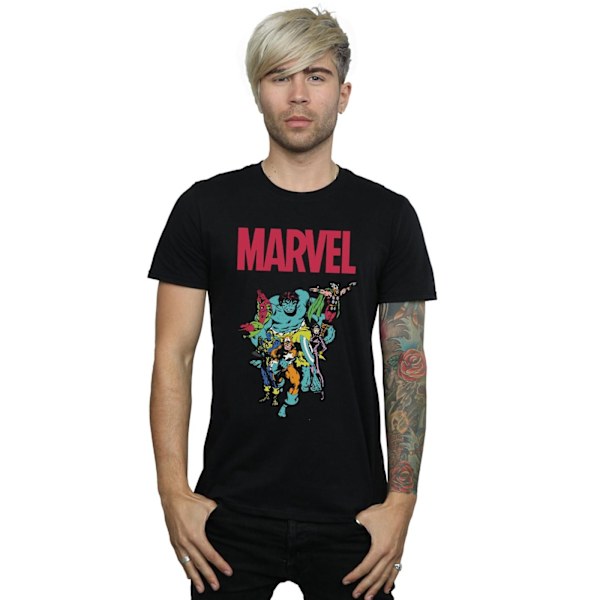 Marvel Mens Avengers Pop Group T-Shirt 4XL Svart Black 4XL